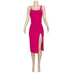 Amanda Uprichard  Landra Chain Strap Midi Dress, Magenta, XS Photo 5