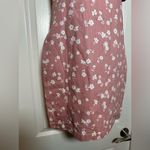 No Boundaries NWT  Pink Jean Daisy Fitted Sleeveless Midi Dress Cute Sundress M Photo 2