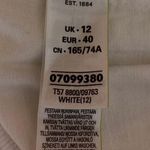 Mark’s & Spencer White Linen Blend Drawstring Waist Straight Pencil Skirt Sz 10 Photo 4