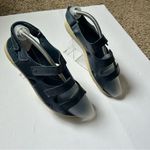 Ecco  Blue Leather strappy adjustable preppy ladies sandals size EU 41 coastal Photo 7