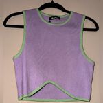 Olivaceous Rena Knit Crop Top in Lilac Photo 1