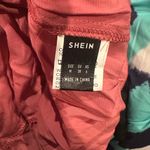 SheIn  Pink V-Neck Ruffle Blouse Photo 1