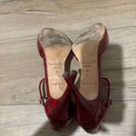 Kate Spade  croc embossed patent leather Mary Jane heels ankle strap red 7.5 Photo 4