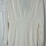 Pretty Little Thing White Muslin Drape Detail Plunge Neckline Dress Size 14 XL Photo 10
