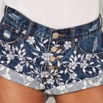 1st Kiss Denim Floral Distressed Short Photo 0