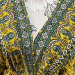 Umgee  hi‎ low hem dress, yellow paisley, ruffled sleeves, size small Photo 1