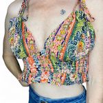 Lulus NWT Abstract Bohemian Colorful Cropped Tank Top Photo 4