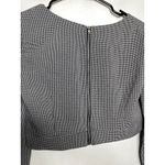WAYF NEW  Womens Houndstooth Cropped Long Sleeve Square Neck Size Small Photo 4