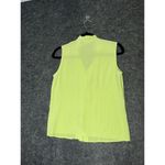 Amanda Smith Vintage  100% Silk lime green High Neck Sleeveless Blouse Size M Photo 3