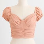 Petal and Pup Y2K Womens Milkmaid Crop Top Size L Pink Cottage Coquette Summer Photo 0