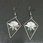 Vintage Mexican Silver Mother of Pearl Inlay Diamond Photo 3