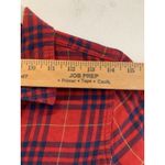 Hollister  Women’s Shirt Red Blue Plaid Flannel Button Up Long Sleeve Logo Large Photo 4