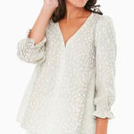 NWOT Tuckernuck Antelope Faye Beige 3/4 Sleeve Blouse Size Small White Photo 0