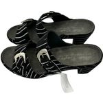 HELLE COMFORT Black sliver Striped Slip On Shoes Size 6.5/7 EU Size 37 Photo 3