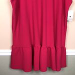 Ophelia Roe NWT  Women’s Mock Neck Fuchsia Pink Tiered Sleeveless Dress Photo 2