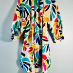 Tabitha Brown Target Botanical Print Puff Sleeve Mini Tunic Floral dress XS Photo 7