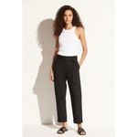 Vince NWT  Belted Linen Pant in Black Stretch Tapered Utility Trouser S Photo 1