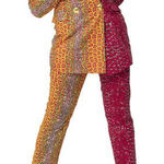 NWT Ohema Ohene Dee Print Clash High Waisted Trousers Colorful Animal Size US 4 Pink Photo 0