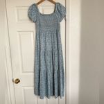  Daily Practice by Anthropologie Tiered Maxi Dress Blue White Small Photo 3