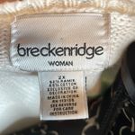 Breckinridge Woman NWT White‎ Floral Knitted Shirt Sleeve Button Sweater Size 2X White Photo 3