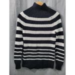 Style & Co. Women's Striped Cotton Sweater Navy Blue & White Knit Small Black Photo 2