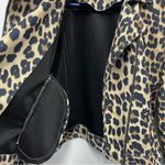 easel  faux suede Leopard Print M Jacket w/pockets motorcycle boxy full zip Photo 7