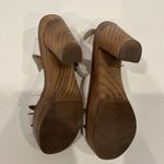 Destroy Women’s Wood Platform Heels White Leather Upper Sz 10 Spanish Y2K 90’s Photo 4