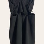 Misha Benecia Black Strappy Back Midi Cocktail Dress Size 10 Photo 11