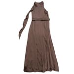 Sachin & Babi Halter Kayla Gown in Brown, Size US 10 Brown Photo 6