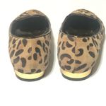 Anne Klein Suede Leopard Gold Trim Flats Photo 4
