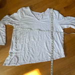 Garnet Hill  White Linen Asymmetrical Hem Top Photo 8