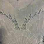 Free People  Large pretty top yellow stitching on blue gorgeous Photo 1