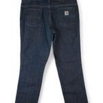 Carhartt Jeans Womens 14R Stretch Relaxed Fit Straight Leg Dark Denim 393-83 Photo 1