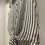 Foreign Exchange FE Sheer White & Black Vertical Stripe Crop Tank Top Blouse - M Photo 6