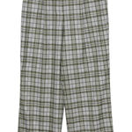 YARGICI Green Plaid Wide Leg Trouser Size 12 NWT Photo 0