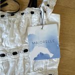 Majorelle  - Carmen Off Shoulder Mini Dress in White & Black Photo 1