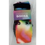 Crocs Crock Socks Size Adult Medium Crew Style. Multi Color New Set Of 3 Pair Photo 2