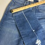 7 For All Mankind  Easy Slim Women's Painted Flower Medium Wash Jeans Size 24 NWT Photo 8