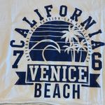 Prince Peter Collection White & Blue California Venice Beach Cropped T Photo 1