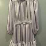 Entro  High Neck Bow Back Long Sleeve Ruffle Hem Dress Photo 1