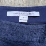 Diane Von Furstenberg  Blue Gennifer Two Stretch Cotton Cropped Trouser Size 6 Photo 8