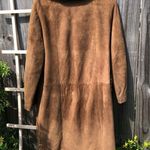 Vintage Suede Double Breasted Coat with Fur Collar M/L Size M Photo 12