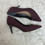 Alfani  Women's Dark Burgundy Textured Heels Photo 8