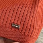 Ted Baker Sansa Ribbed Tank Top O-Ring Accent Rust Orange Size 4 Large Stretch Photo 6