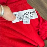 St. John Vibrant evening by Marie gray Red Knit cardigan sweater size 14 Photo 3