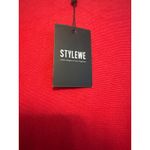 Hot Pink Knit Midi Dress Dolman Sleeve Black Trim Elegant Womens‎ Large NWT Photo 5