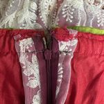 Handmade Lehenga India Traditional Floral Embroidered Lace Boho Long Maxi Pleated Skirt Photo 9