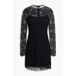 Alice + Olivia NWT Crystal Embellished Corded Lace Mini Dress Black & Pearl Sz 6 Photo 7