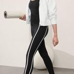 Athleta XS Salutation 7/8 Bodysuit Black/White X-Small Photo 0