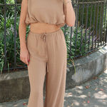 Vestique  tan two piece set Photo 0